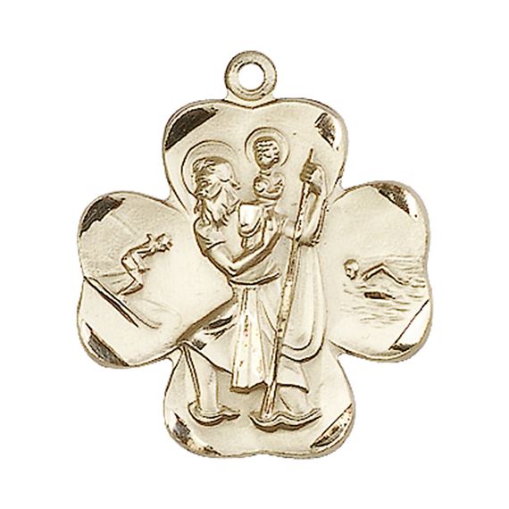 14KT GOLD ST CHRISTOPHER MEDAL