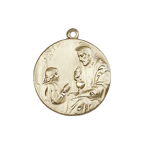 14KT GOLD CHRIST & CHILD MEDAL - 3/4" x 5/8"