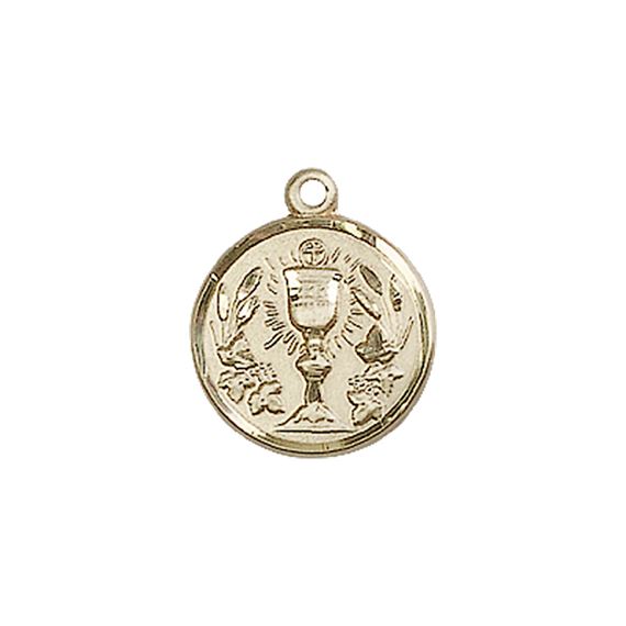 14KT GOLD EUCHARISTIC MEDAL - 1/2" x 1/2"