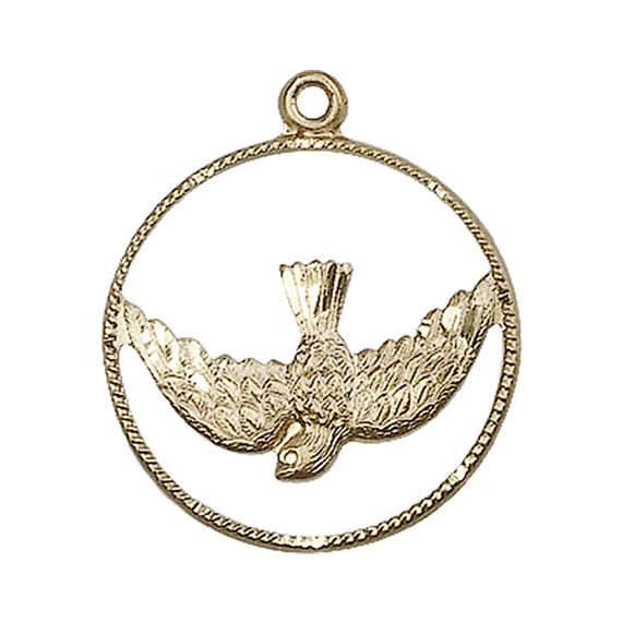 14KT GOLD HOLY SPIRIT MEDAL