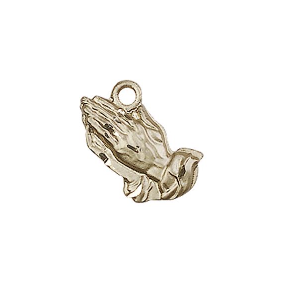 14KT GOLD PRAYING HANDS MEDAL - 1/2" x 1/2"