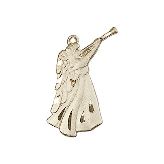 14KT GOLD GUARDIAN ANGEL MEDAL - 7/8" x 1/2"