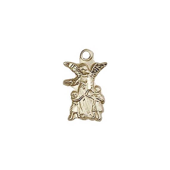 14KT GOLD GUARDIAN ANGEL MEDAL - 1/2" x 1/4"