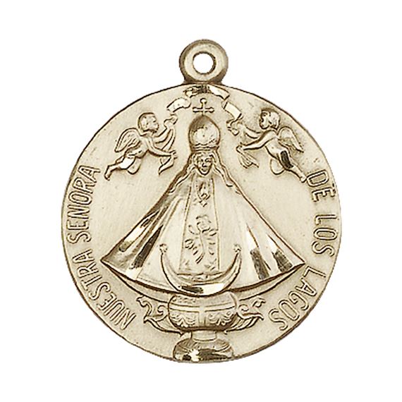 14KT GOLD SENORA DE LOS LAGOS MEDAL