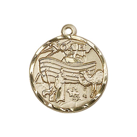 14KT GOLD NOAH MEDAL - 3/4" x 3/4"