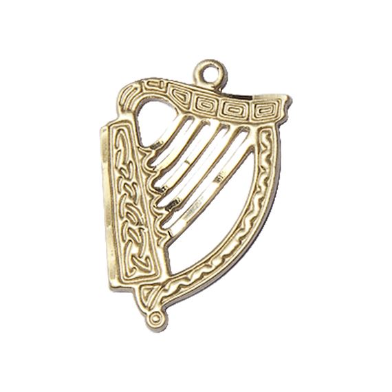 14KT GOLD IRISH HARP MEDAL