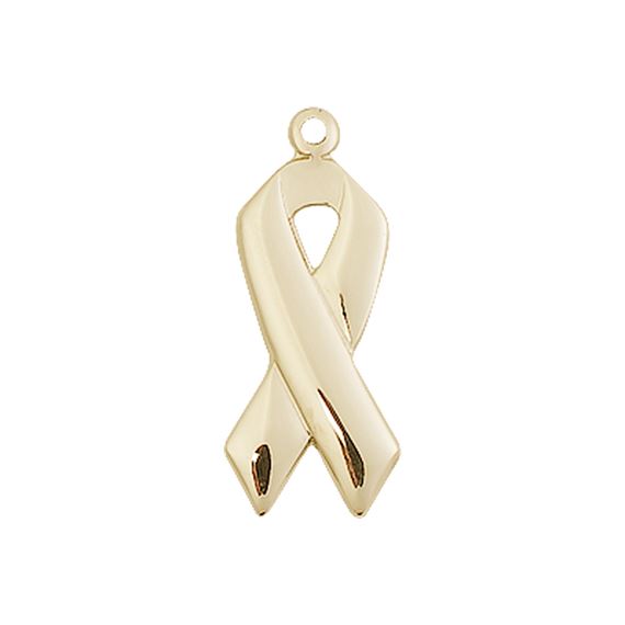 14KT GOLD CANCER AWARENESS MEDAL