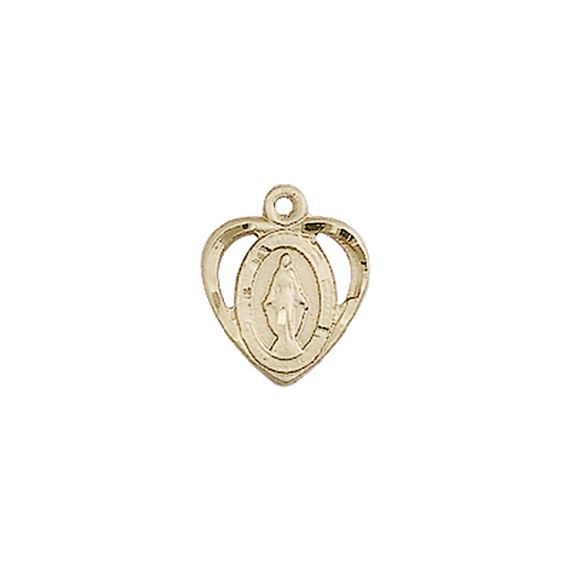 14KT GOLD MIRACULOUS MEDAL - 3/8" x 3/8"