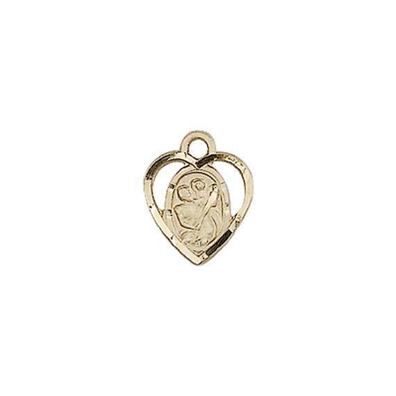 14KT GOLD ST CHRISTOPHER MEDAL - 3/8" x 1/4"