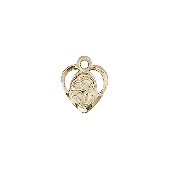 14KT GOLD ST ANTHONY OF PADUA MEDAL - 3/8" x 3/8"