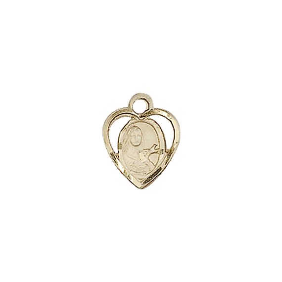 14KT GOLD ST THERESA MEDAL - 3/8" x 1/4"