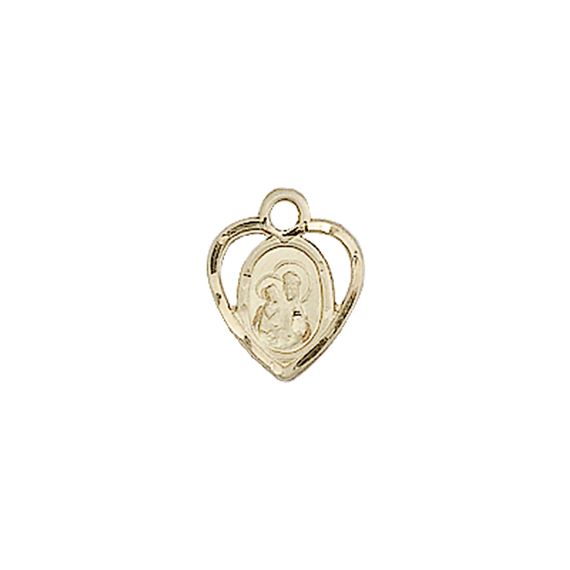 14KT GOLD OUR LADY OF PERPETUAL HEALTH MEDAL - 3/8" x 1/4"