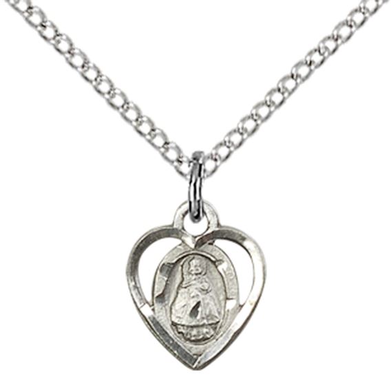 STERLING SILVER INFANT PENDANT WITH CHAIN - 3/8" x 1/4"