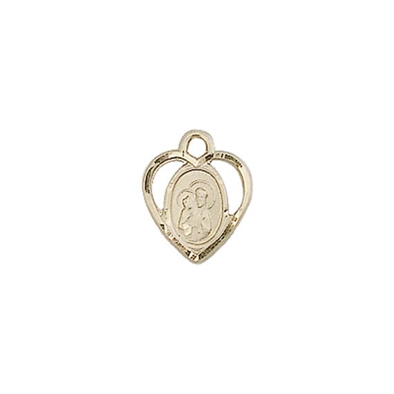 14KT GOLD ST ANN MEDAL - 3/8" x 1/4"