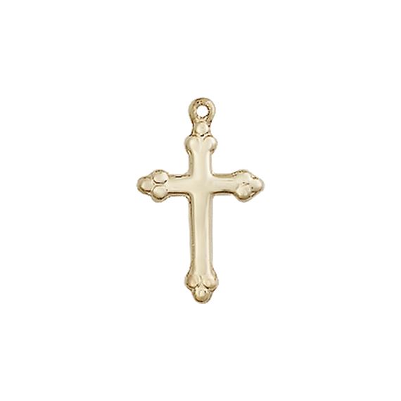 14KT GOLD CROSS MEDAL - 5/8" x 3/8"