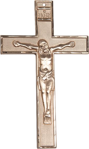 14KT GOLD CRUCIFIX MEDAL