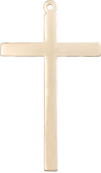 14KT GOLD CROSS MEDAL - 3 1/8X 1&quot; 7/8"
