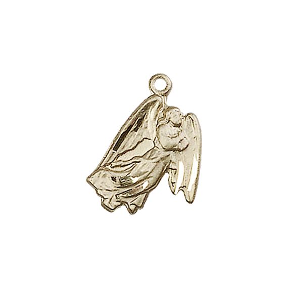 14KT GOLD GUARDIAN ANGEL MEDAL - 5/8" x 1/2"