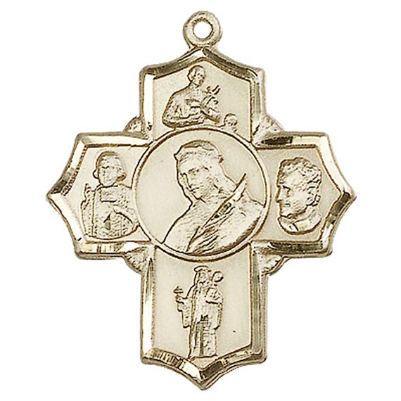 14KT GOLD PHILOMENA VIAN BOS JUDE GERARD MEDAL - 1 1/4" x 1"