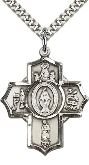 STERLING SILVER APPARITIONS PENDANT WITH CHAIN - 1 1/4" x 1"
