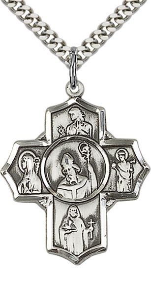 STERLING SILVER IRISH 5-WAY PENDANT WITH CHAIN