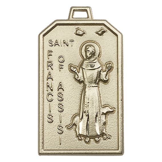 14KT GOLD ST FRANCIS MEDAL