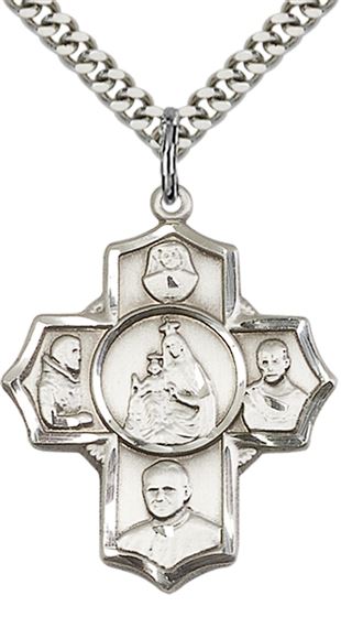 STERLING SILVER POLISH 4-WAY PENDANT WITH CHAIN