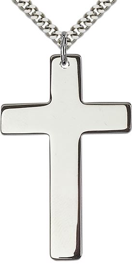 STERLING SILVER CROSS PENDANT WITH CHAIN