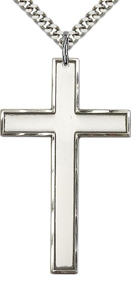STERLING SILVER CROSS PENDANT WITH CHAIN