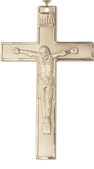 14KT GOLD FILLED CRUCIFIX PENDANT WITH CHAIN