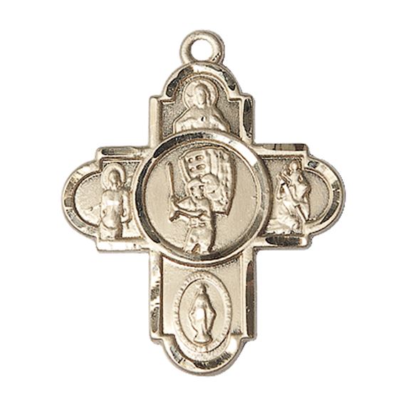 14KT GOLD 5-WAY BASEBALL MEDAL