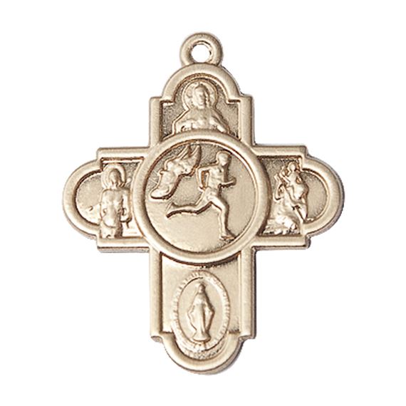 14KT GOLD 5-WAY TRACK&FIELD MEDAL