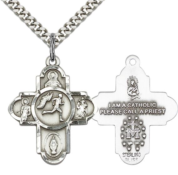 STERLING SILVER 5-WAY TRACK&FIELD MEDAL