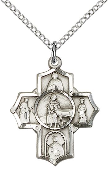 STERLING SILVER 5-WAY SPECIAL NEEDS PENDANT WITH CHAIN
