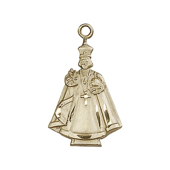14KT GOLD INFANT FIGURE MEDAL - 7/8" x 1/2"