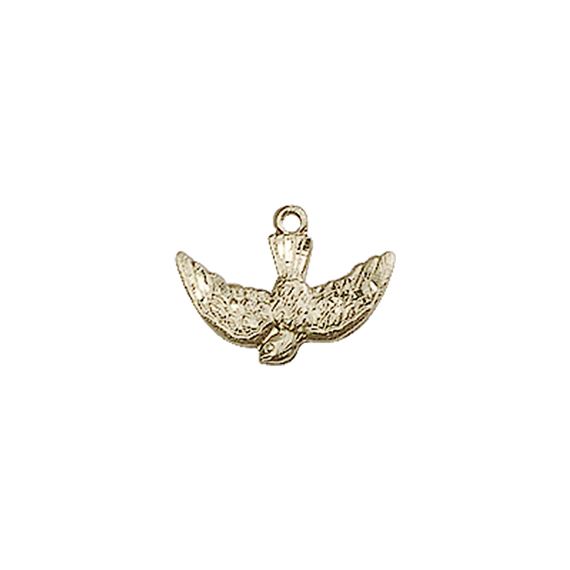14KT GOLD HOLY SPIRIT MEDAL - 3/8" x 1/2"