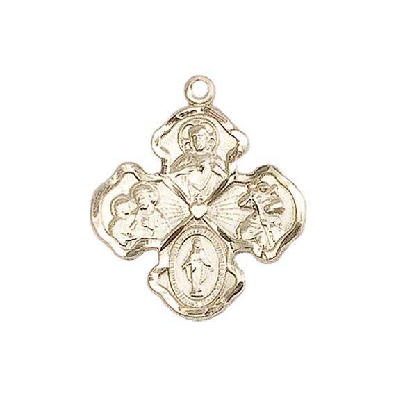 14KT GOLD 4-WAY MEDAL