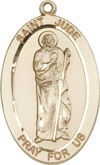 14KT GOLD ST JUDE MEDAL