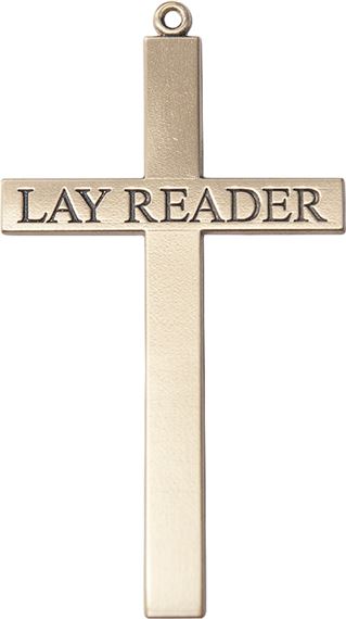 14KT GOLD LAY READER CROSS MEDAL
