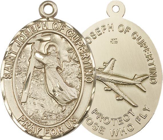 14KT GOLD ST JOSEPH OF CUPERTINO MEDAL
