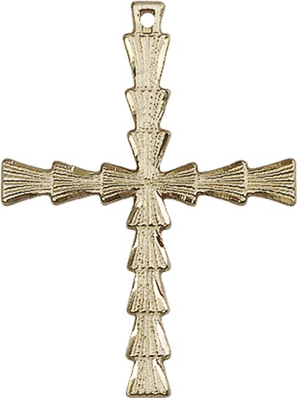 14KT GOLD CROSS MEDAL - 1 3/8" x 1"
