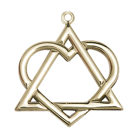 14KT GOLD ADOPTION HEART MEDAL