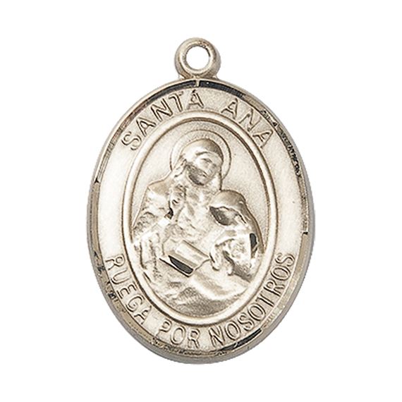 14KT GOLD SANTA ANA MEDAL - 1" x 3/4"