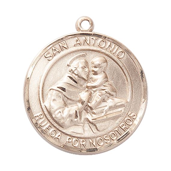 14KT GOLD SAN ANTONIO MEDAL - 1" x 7/8"
