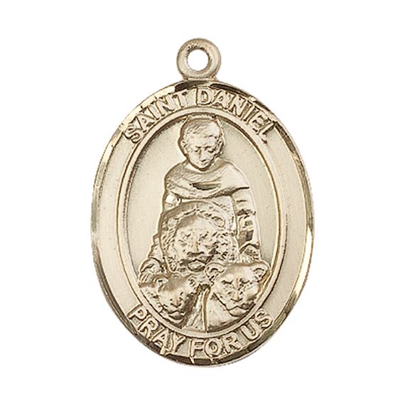 14KT GOLD ST DANIEL MEDAL - 1" x 3/4"