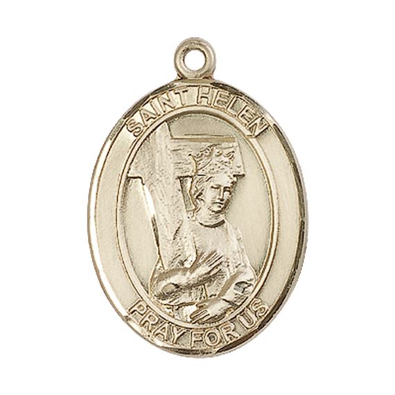 14KT GOLD ST HELEN MEDAL - 1" x 3/4"