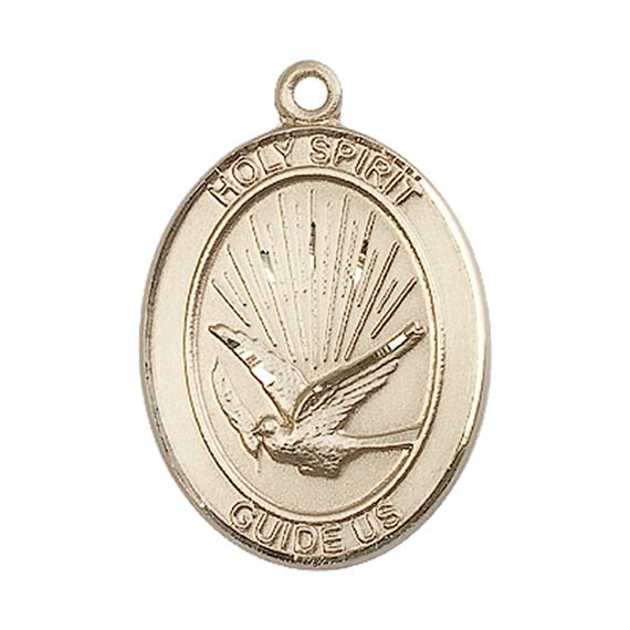 14KT GOLD HOLY SPIRIT MEDAL - 1" x 3/4"