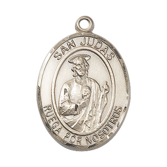 14KT GOLD SAN JUDAS MEDAL - 1" x 3/4"