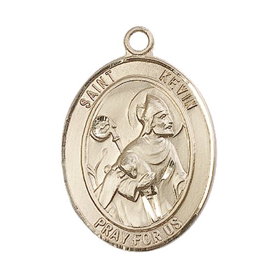 14KT GOLD ST KEVIN MEDAL - 1" x 3/4"