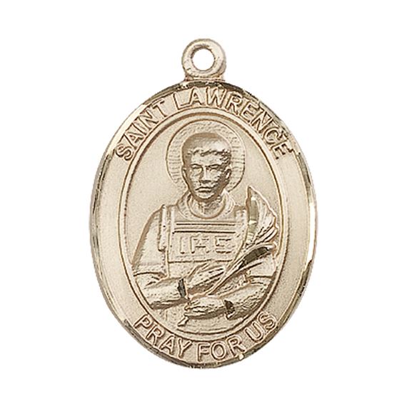 14KT GOLD ST LAWRENCE MEDAL - 1" x 3/4"